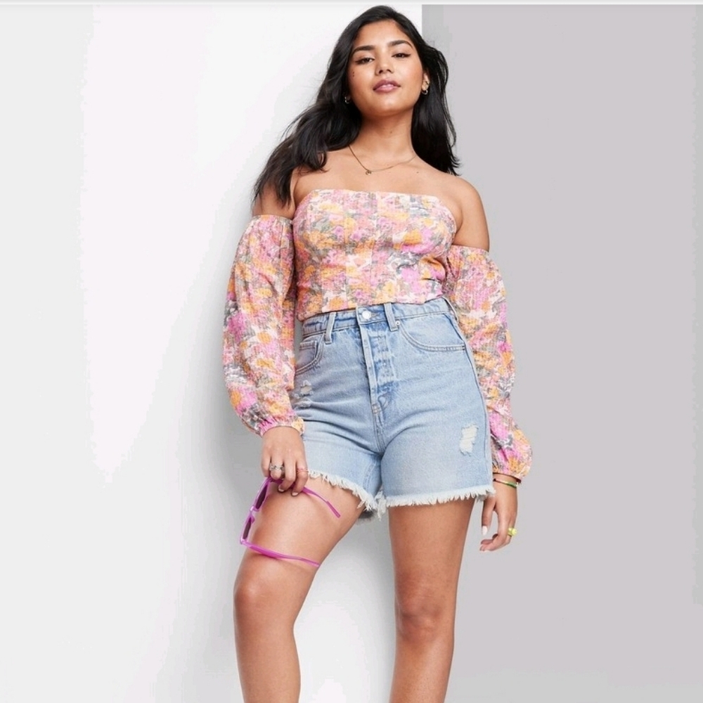 Nwt wild fable high midi cut-off shorts size 10